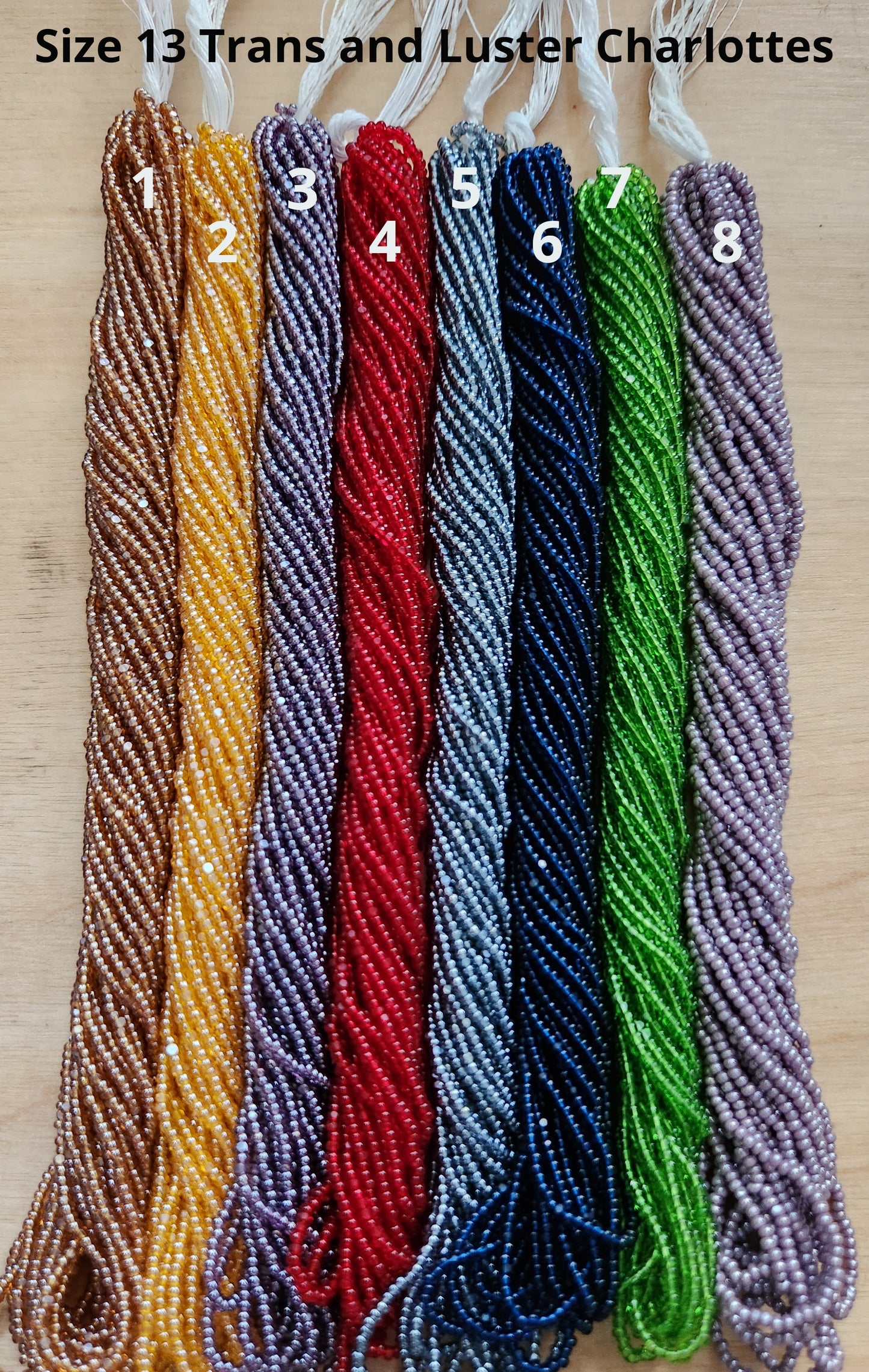 Size 13 Transparent & Luster Charlotte Cut Beads