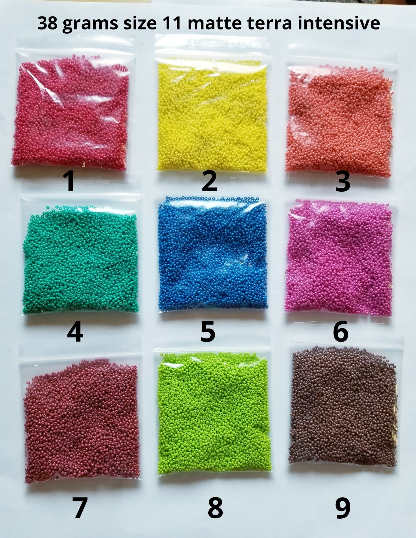 Czech Size 11 Terra Intensive Matte Seed Beads