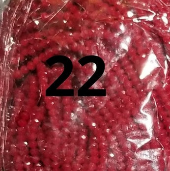 100 count 4mm dyed rondelles