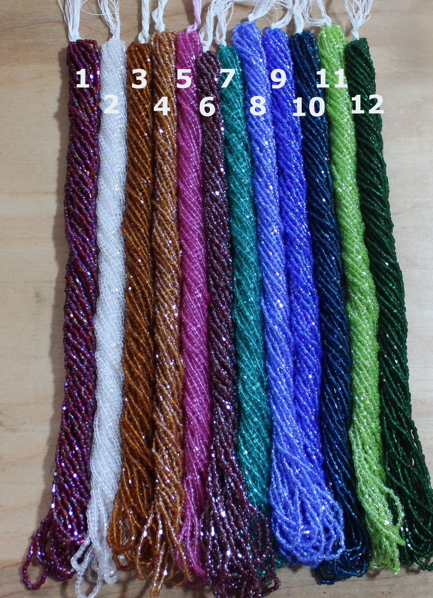 Czech Size 9 Tri-Cut Transparent Seed Beads