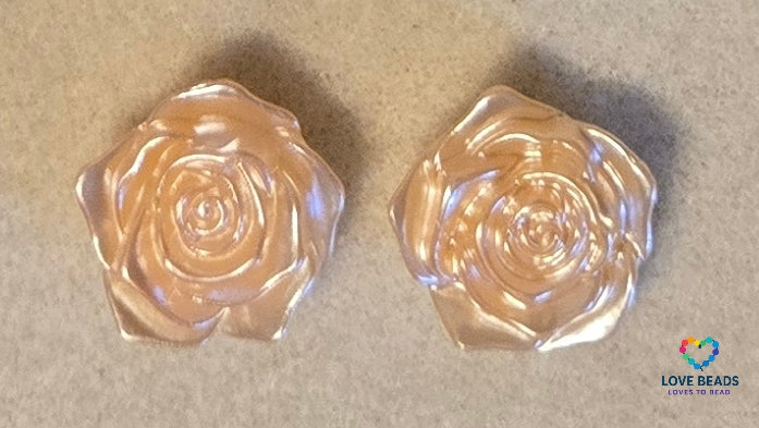18mm Acrylic Satin Finish Flatback Roses