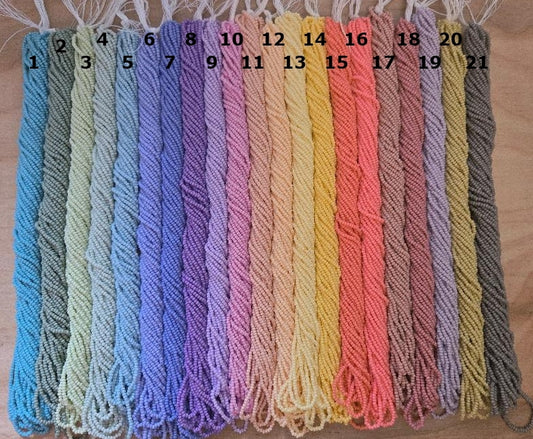 Czech Size 11 Pastel Solgel Seed Beads