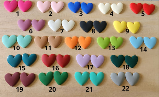 37 X 35mm Flat Back Matte Hearts