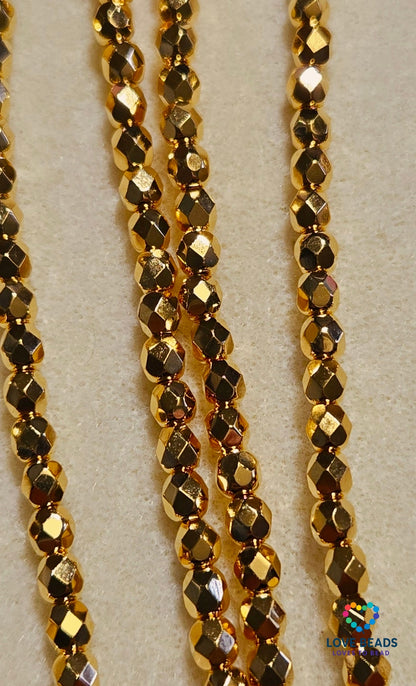 Sterling Silver and 24K Gold Plated Fire Polished