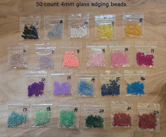 4mm glass round edging beads