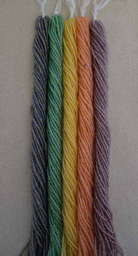 Size 11 Transparent Solgel Rainbow Czech Preciosa Seed Beads