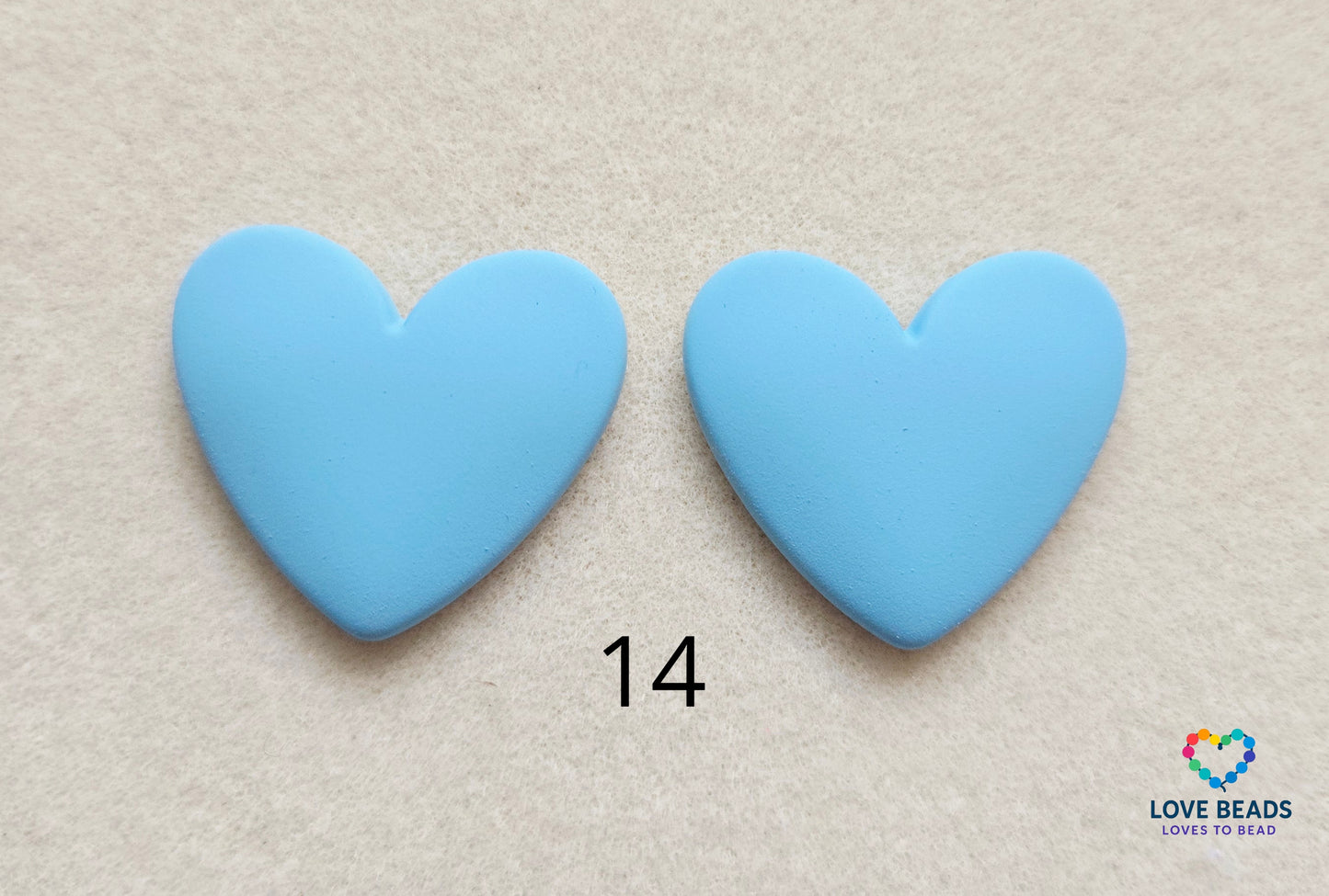 37 X 35mm Flat Back Matte Hearts