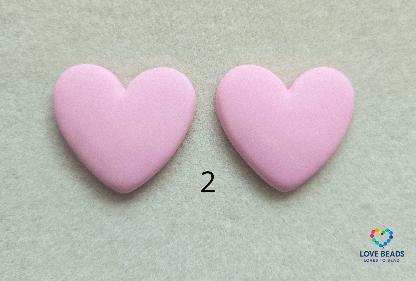 37 X 35mm Flat Back Matte Hearts