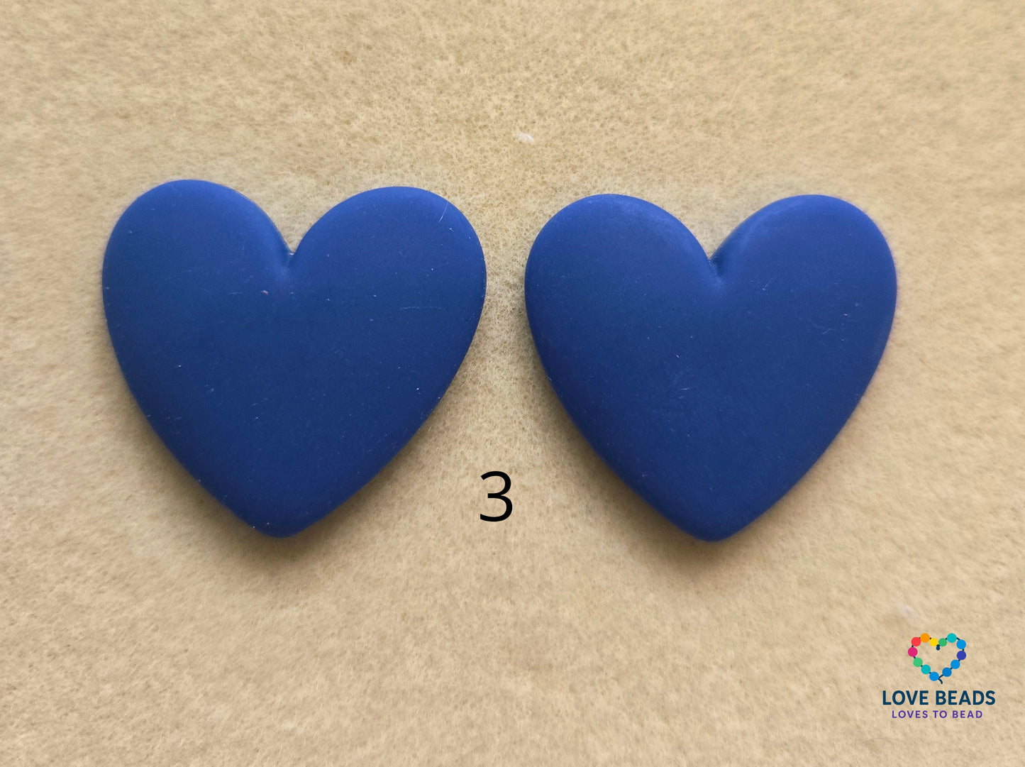 37 X 35mm Flat Back Matte Hearts