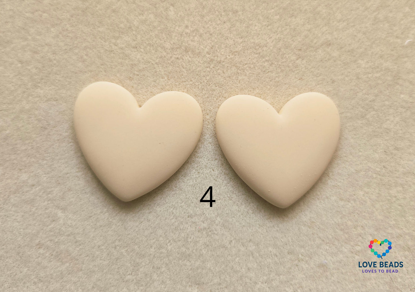 37 X 35mm Flat Back Matte Hearts