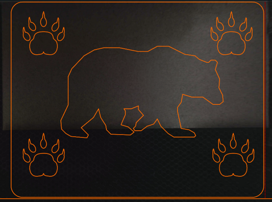 Bear Board - Colored Acrylic/Wood