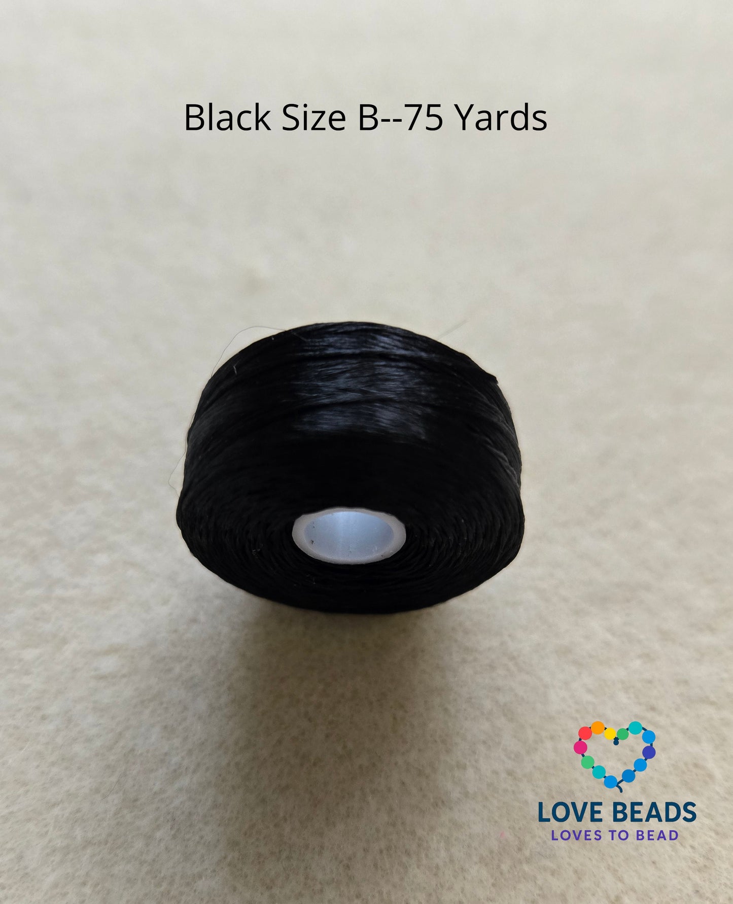 Nylin Size B Black 75 Yard Bobbin