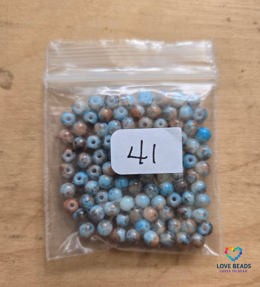 Clearance 4mm multi-color round edging beads