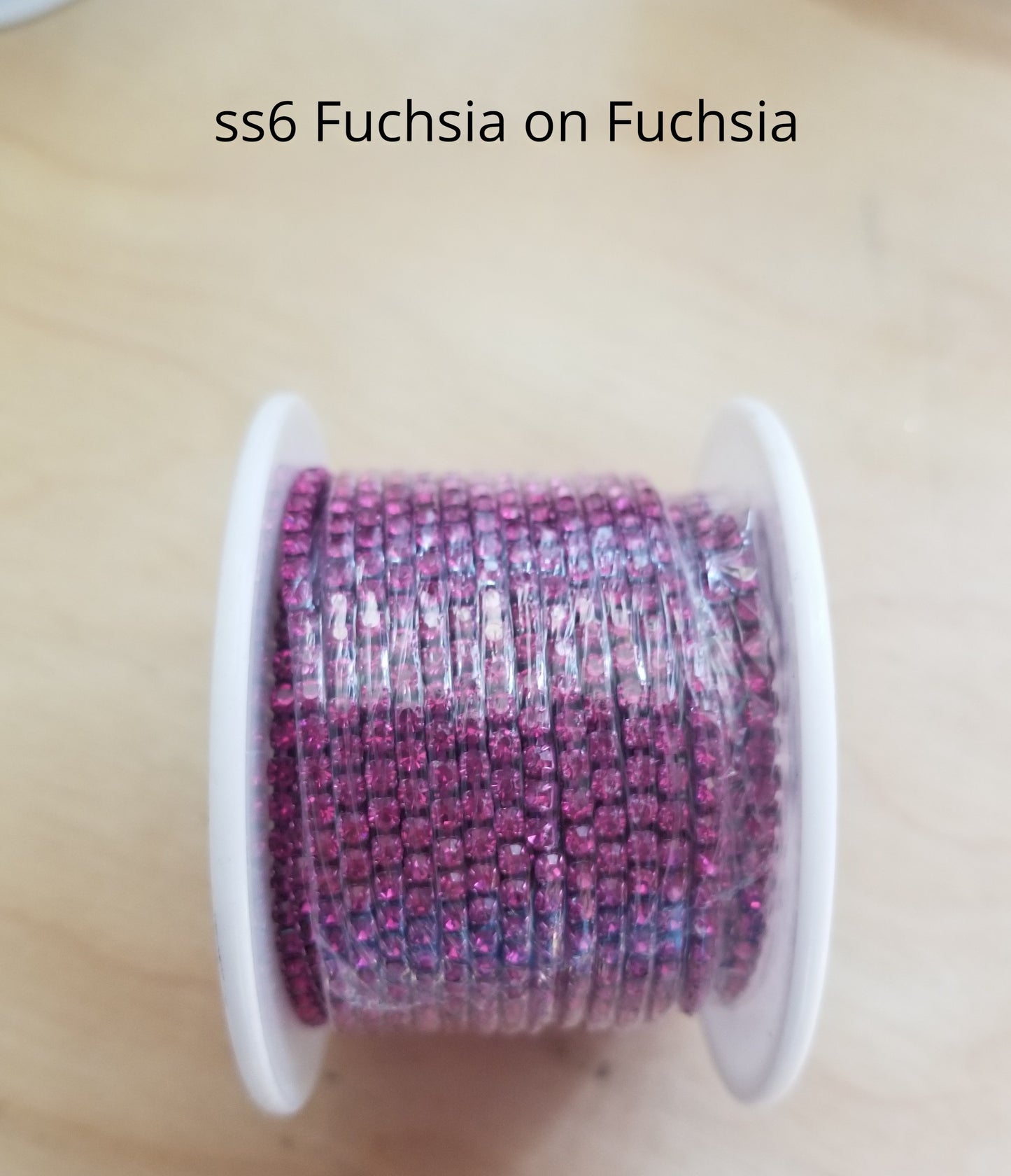 SS6 Rhinestone Metal Cup Chain Banding 10 Yard Rolls