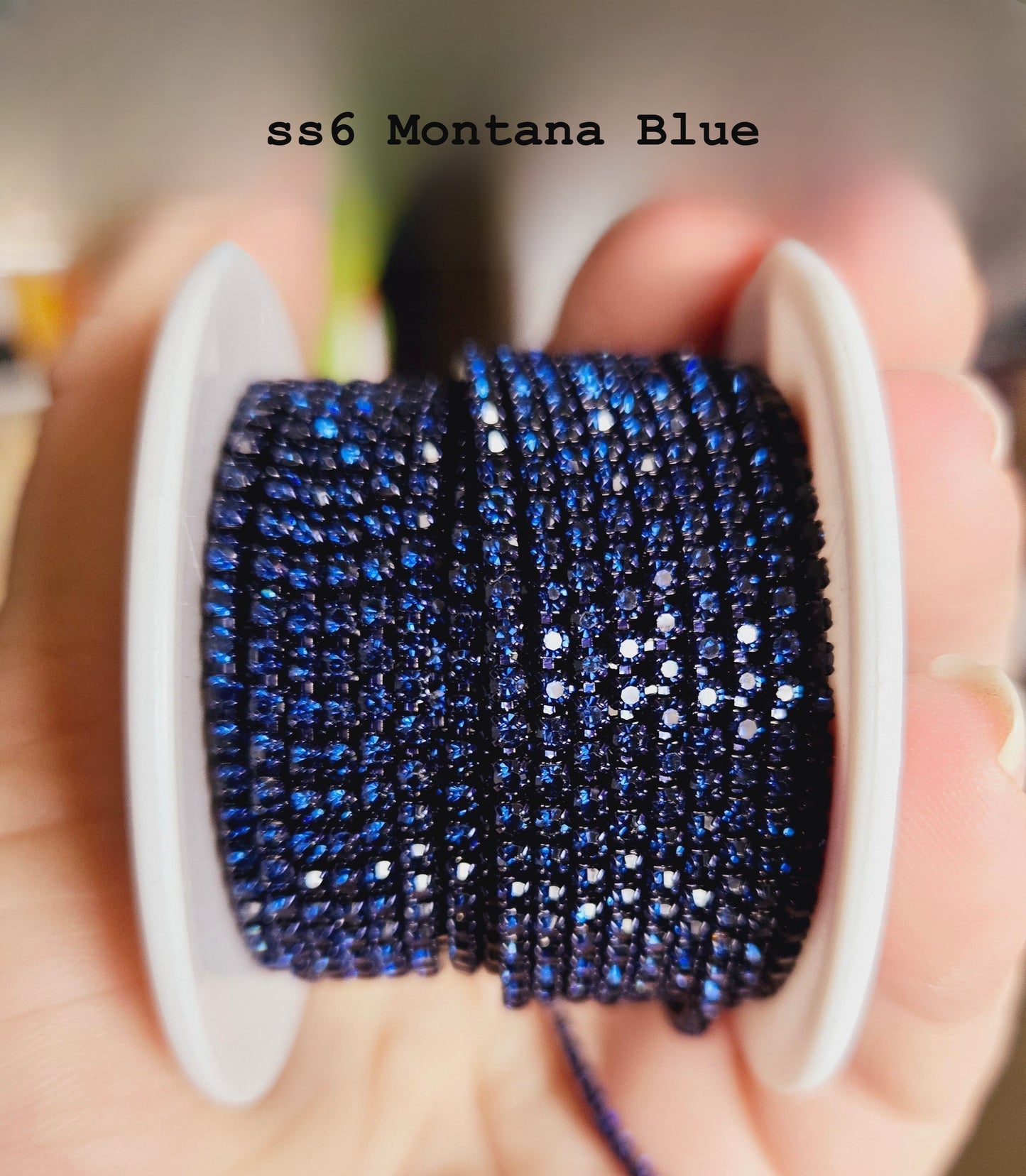 SS6 Rhinestone Metal Cup Chain Banding 10 Yard Rolls