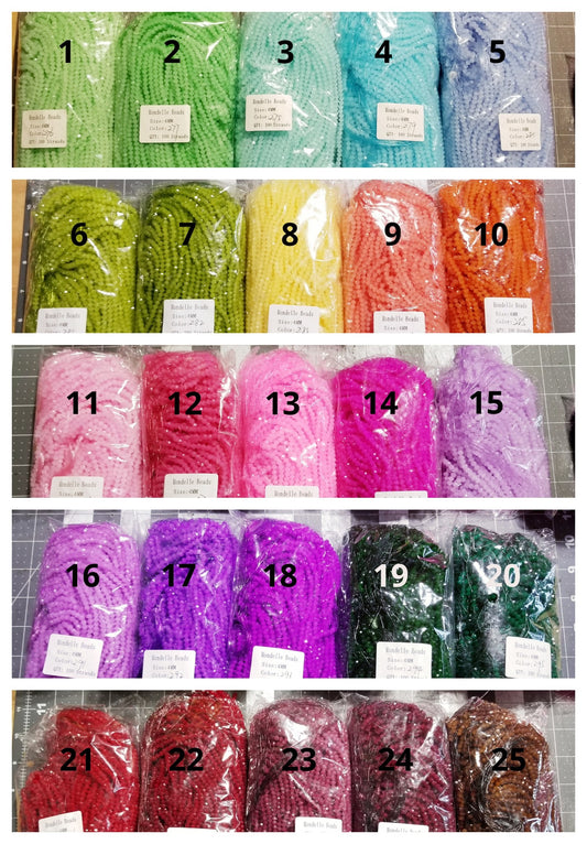 100 count 4mm dyed rondelles