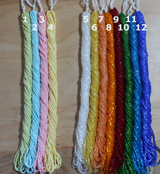 Czech Size 9 Solgel and Satin Tri-Cut Seed Beads