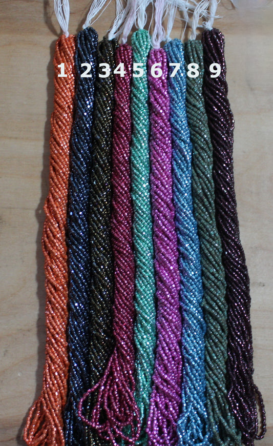 Czech Miscellaneous Finish Size 9 Tri-Cut Seed Beads