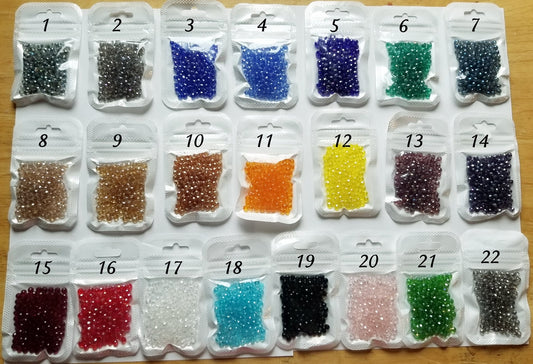 4mm transparent AB 100 count rondelles