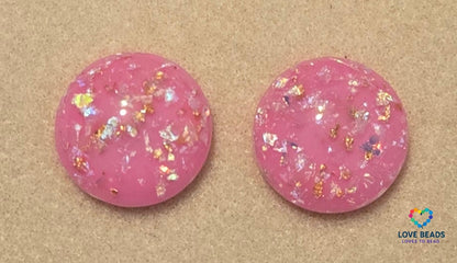 20mm Gold Foil Flatback Centers