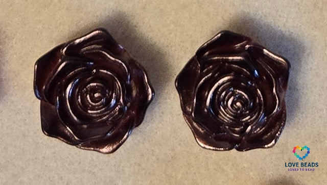 18mm Acrylic Satin Finish Flatback Roses