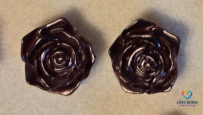 18mm Acrylic Satin Finish Flatback Roses
