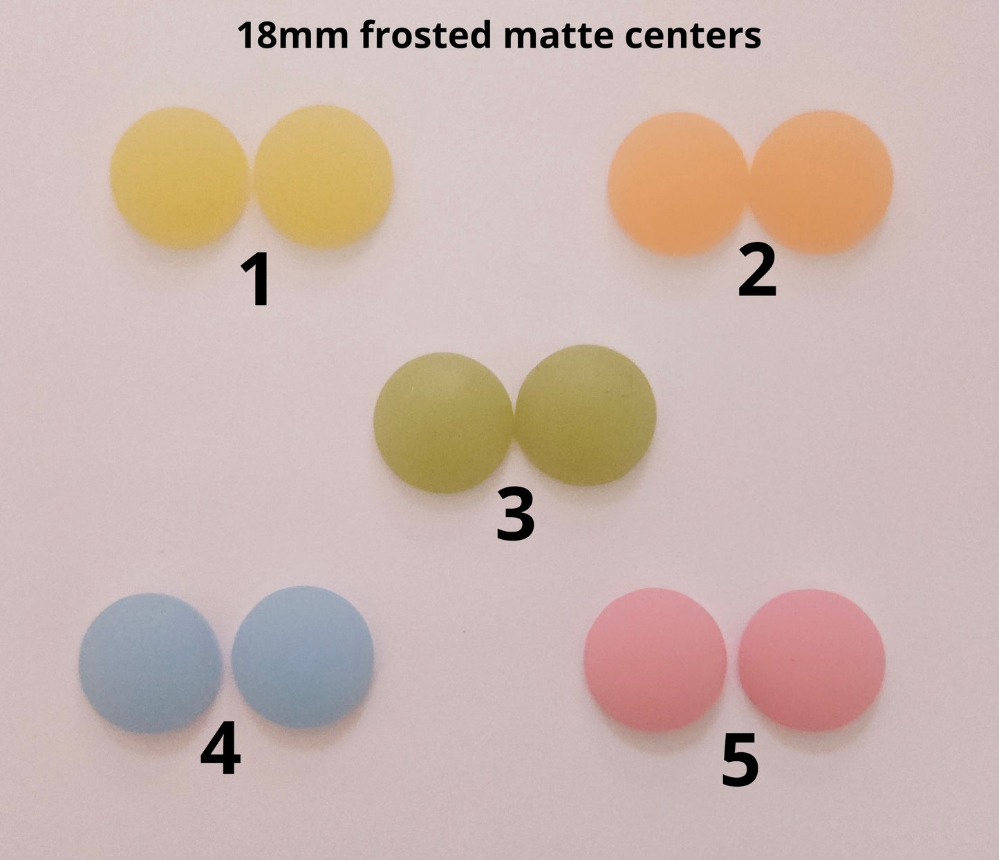 18mm frosted matte centers