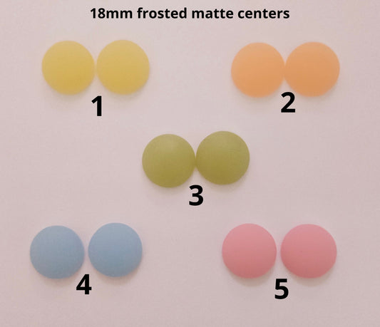 18mm frosted matte centers