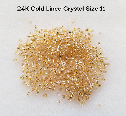 Size 11 24K Gold Lined Crystal
