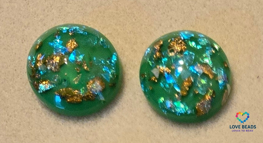 20mm Gold Foil Flatback Centers