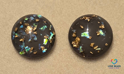 20mm Gold Foil Flatback Centers