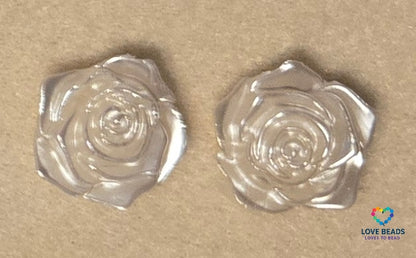 18mm Acrylic Satin Finish Flatback Roses