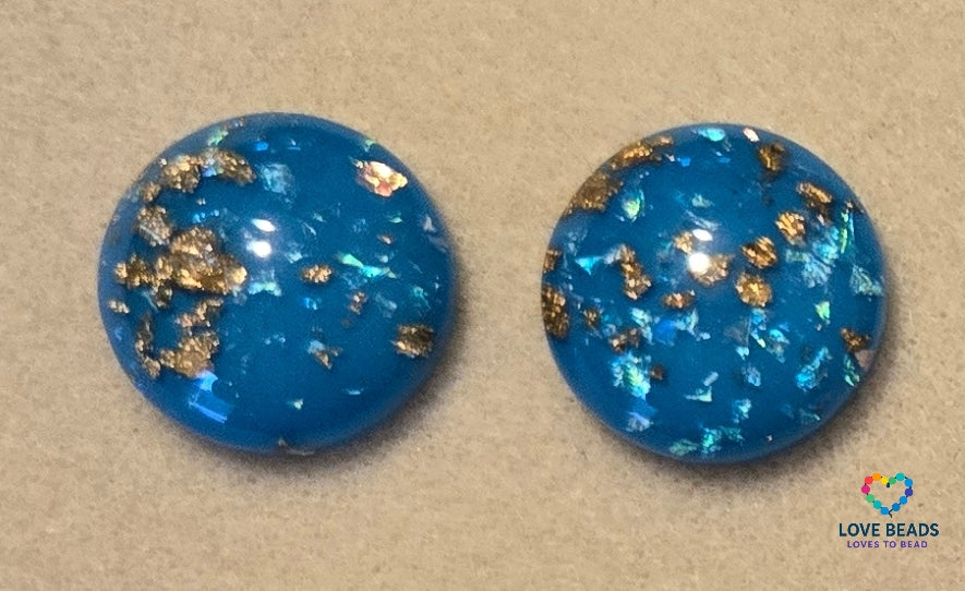 20mm Gold Foil Flatback Centers
