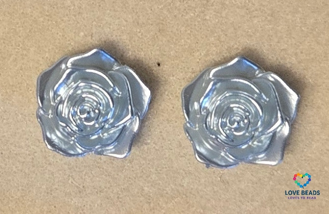 18mm Acrylic Satin Finish Flatback Roses