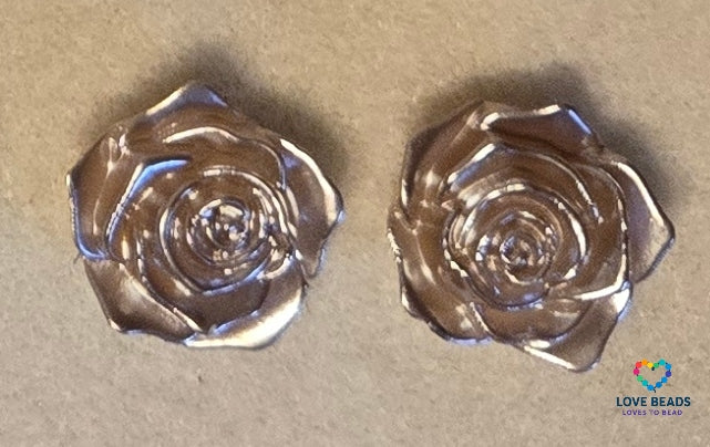18mm Acrylic Satin Finish Flatback Roses