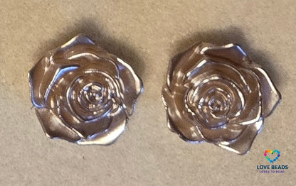 18mm Acrylic Satin Finish Flatback Roses