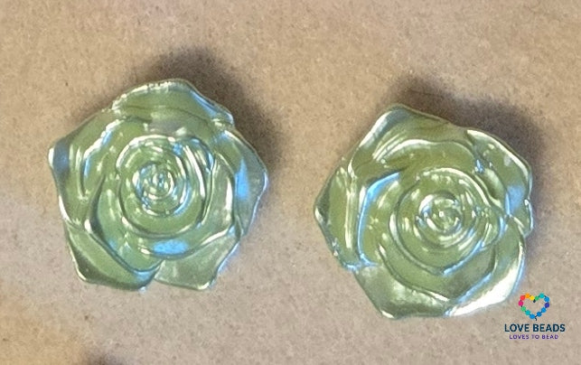 18mm Acrylic Satin Finish Flatback Roses