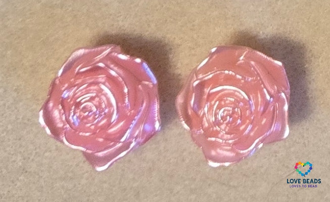18mm Acrylic Satin Finish Flatback Roses