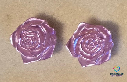 18mm Acrylic Satin Finish Flatback Roses