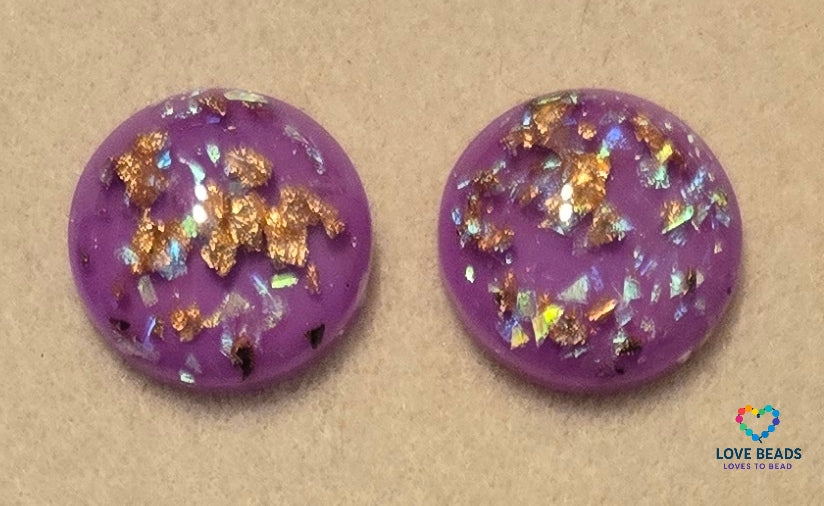 20mm Gold Foil Flatback Centers