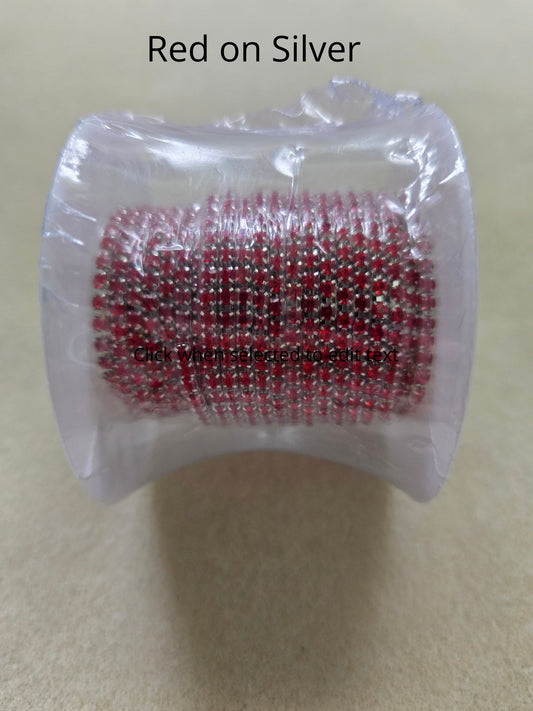 5 yard rolls ss6 metal cup rhinestone banding