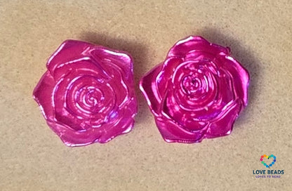 18mm Acrylic Satin Finish Flatback Roses