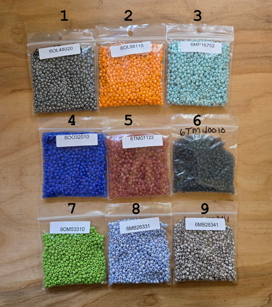 Size 6 Czech Mixed Finish Seed Beads