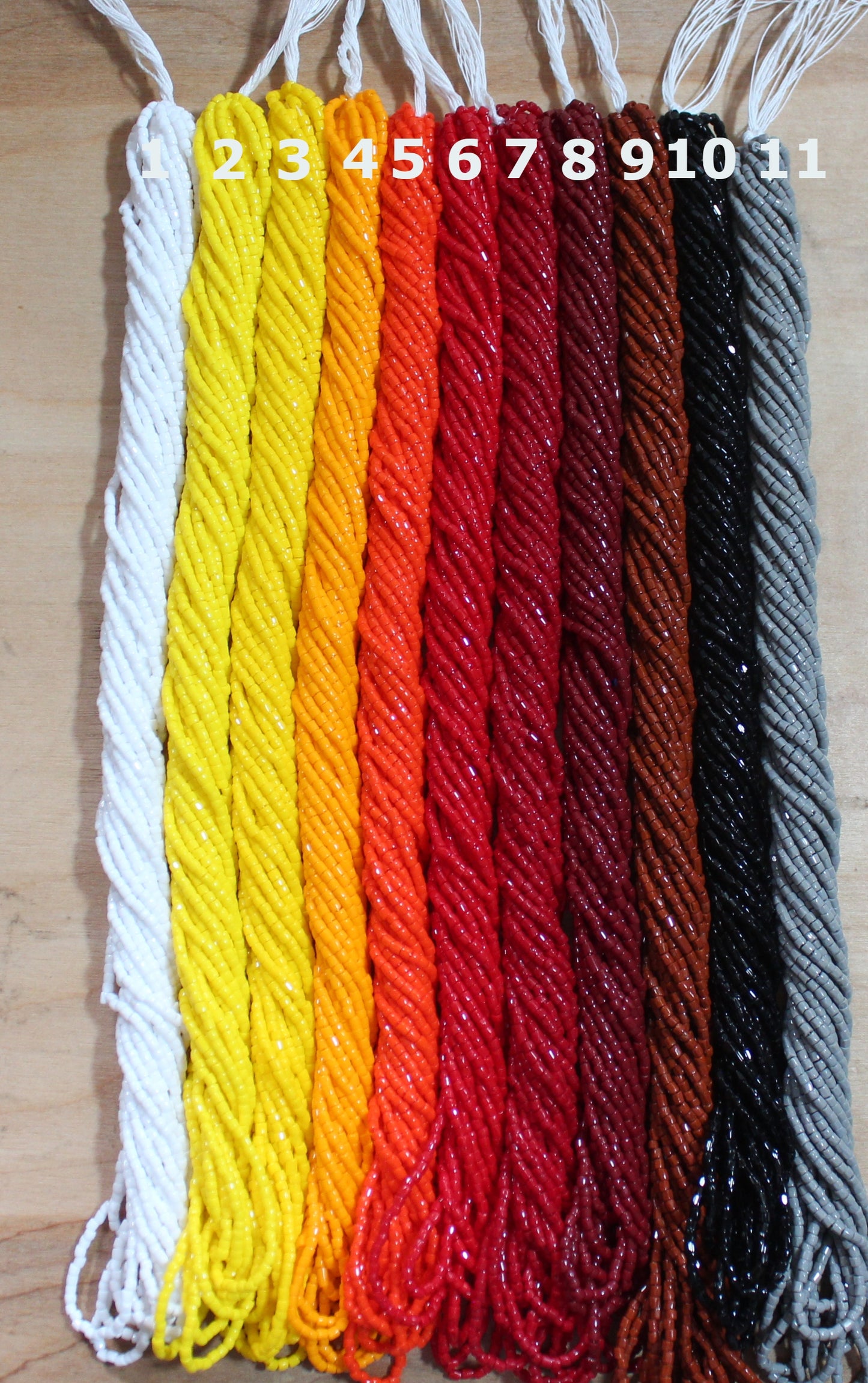 Czech Size 9 Opaque Tri-Cut Seed Beads