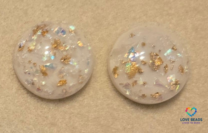 20mm Gold Foil Flatback Centers